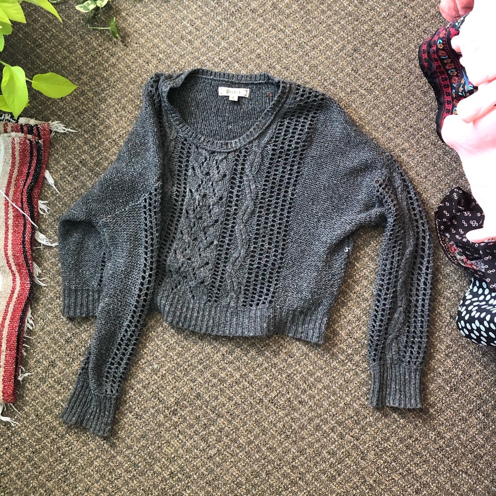 Crop sweater! Barley worn